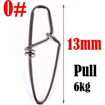 HYBOLAN Conector de Pesca a Presión con Clip y Gancho 00‑4 # Fastlock