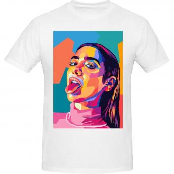 Vêtement tendance Dua Lipa – T‑shirt à manches courtes, blanc