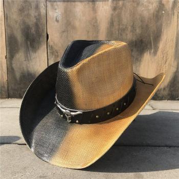 Tête de Papi : Chapeau Western à Double Teinte