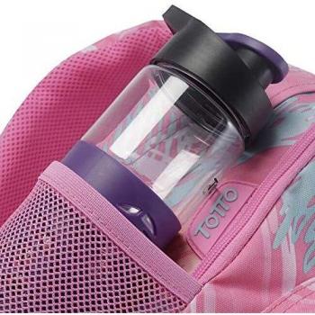 Mochila TOTTO Rosa Escolar DOBLE COMPARTIMENTO Crayoles 6IH