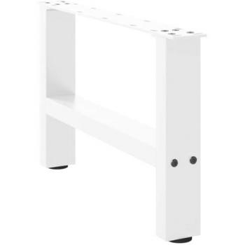 VidaXL Modern White Steel Coffee Table Legs Set