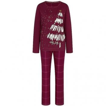 Triumph Damen Pyjama Winter Moments 42 dunkelrot