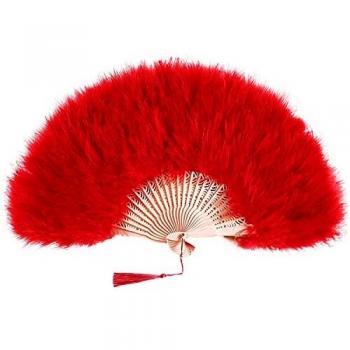 Folding Marabou Feather Dance Fan