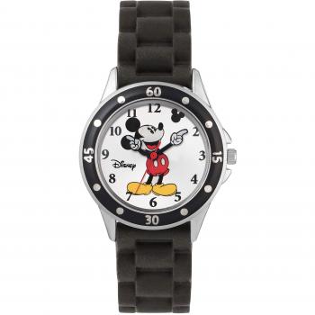 Mickey Mouse Junior Black Time Watch, Analog Rubber Strap MK1195