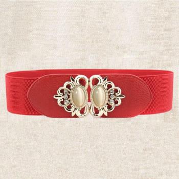 Women’s Stretch Leather Wide Belt