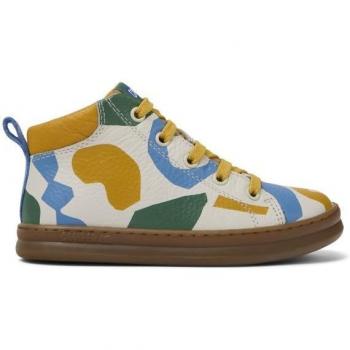 Camper Botines de Niños en Talla 29 con Diseño Textil Beige-Amarillo