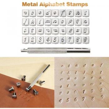 Kit de timbres en acier pour artisanat cuir