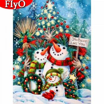 Seasonal Rhinestone Christmas Tree Snowman