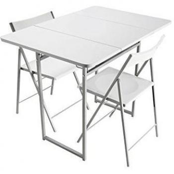 Set de mesa y sillas Andrea, 80x70x100 cm, color blanco