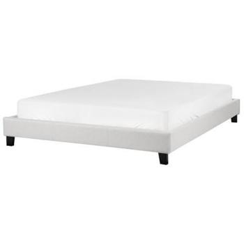 Lit Double en Tissu Chic 160 x 200 cm Gris Clair