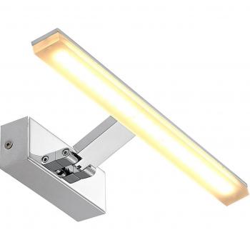 Lámpara de baño LED Soey de Arcchio, 36,5 cm, IP44, diseño moderno, aluminio plateado
