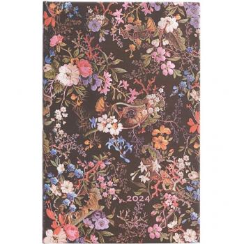 Floralia (William Kilburn) Maxi Vertical 12-month Dayplanner 2024 (Elastic Band Closure)