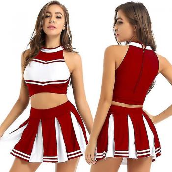 Traje de animadora deportiva rojo XL