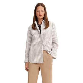 Bugatti Hemdbluse – 100 % Baumwolle – Kurzarm – Bräunlich (Cognac)