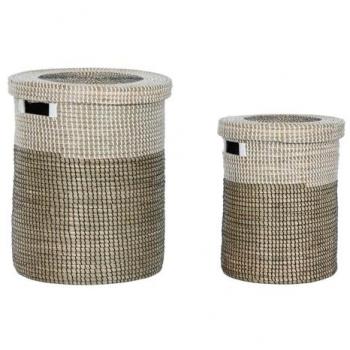 Set de Cestas de Seagrass 44x44x51 con Tapa