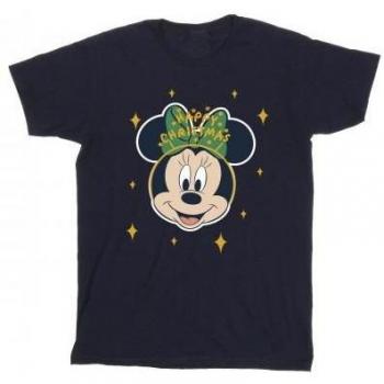 T-Shirt Ragazzi Disney Minnie Mouse Felice Natale