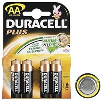Duracell Plus 4‑Stück AA‑Alkali-Batterien – 1,5 V in Blister
