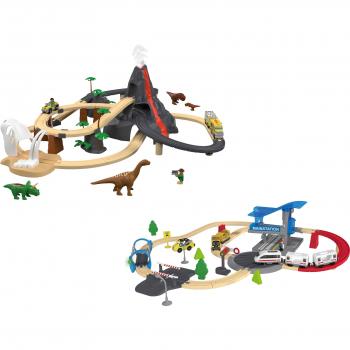 Playtive City‑Express Holzbahn‑Spielset – 12 Stück Zugbausteine