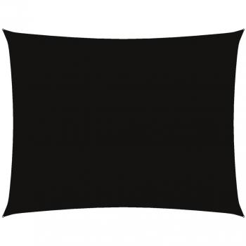 VidaXL Oxford Fabric Sunshade Sail 6x7 m Black