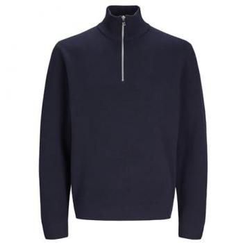 Jack & Jones Maglione Collo Alto, Mezza Zip, Milano Night Sky XL