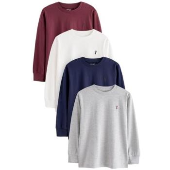 NextBerry Blauer Stag-Langarm-Kuschelt-Shirt-Set