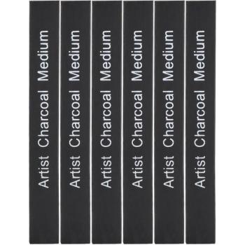 Fournitures d’Art : Bâtons Noir 6× – Doux à Dur