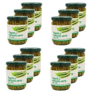 Haricots Verts Fineza – Série de 12 bocaux, 405 g (Agidra)