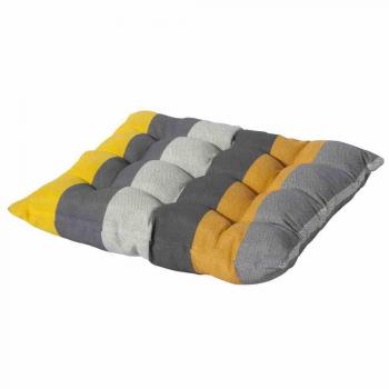 Sedia Madison Cuscino – Variante Victoria – Giallo/Grigio – 46x46x6 cm – TOSCF310