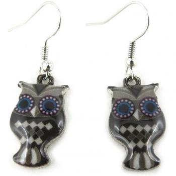 Gray Owl Chic Earrings – Les Trésors De Lily Collection
