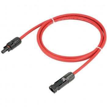 Tubo de conexión solar 6 mm² MC4, macho‑hembra, 2 m rojo