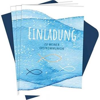 Invitation à ma Première Communion : 8 cartes d'invitation avec enveloppe | 8 cartes d'invitation de luxe avec enveloppe