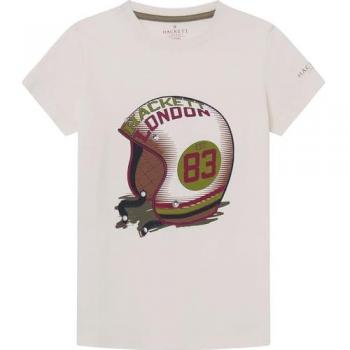 Hackett Helmut Short‑Sleeve T‑shirt, Off White, Age 9 Male