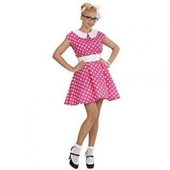 Costume Retro Anni '50 Rosa a Pois Bianchi