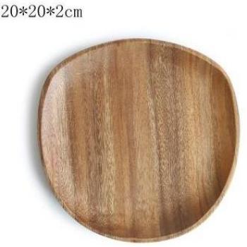 Irregular Acacia Serving Tray for Fruits