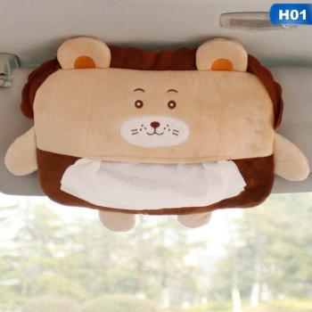 Cartoon Animal Plush Tissue Box Cover