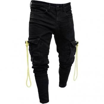 Biker Jeans Roto con Agujero en la Rodilla – WEPBEL