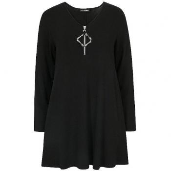 Doris Streich Herren/Damen Langarmshirt in Schwarz, Größe 42