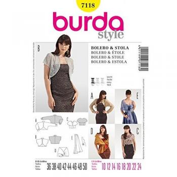 Bolera & Stola Muster 7118 für Damen – Größen 36-50 Burda