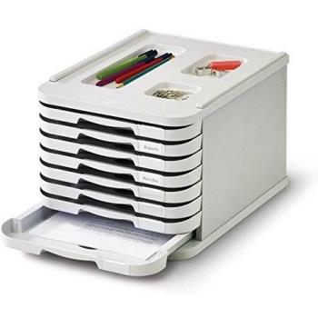 Organisateur de bureau 8 tiroirs gris 29x38x46