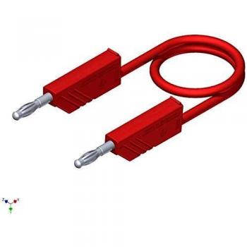 25 cm Red Test Lead with 4 mm Banana Plugs
