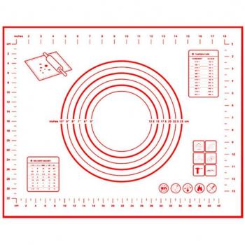 Pizza Rolling Mat with Adjustable Thickness and Pastry Rings