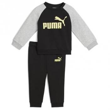 Completo girocollo Minicats Essentials Raglan Nero 12-18M
