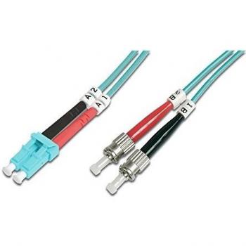 Assmann LWL Patchk.,LC/ST Multimode 50/125 µ, Duplex 2m, Klasse OM3