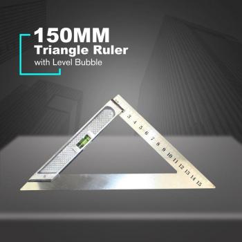 Triángulo Regla de 150MM con Transportador y Nivel