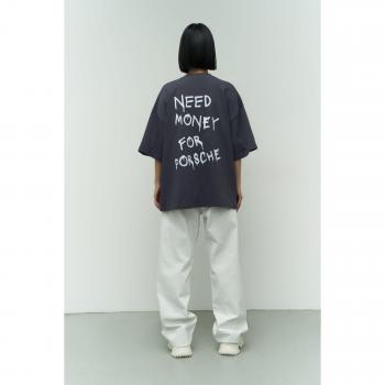 Need Money Maglietta Oversize Antracite