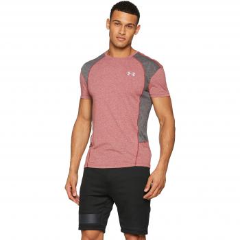 Under Armour UA Swyft T-Shirt Homme Rouge Brique Clair Charbon Moyen Mélangé/Reflectif (648) XL