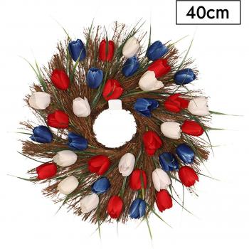 17 Inch Decorative Tulip Wreath