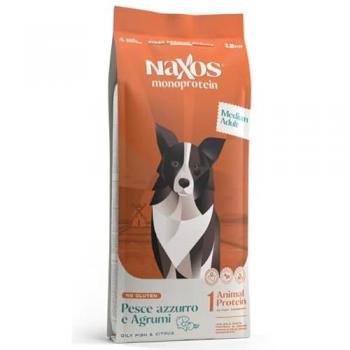 Naxos Monoprotein Crocchette Cane Adulto Medium Pesce Azzurro e Agrumi 12 Kg