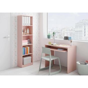 Bureau avec Étagère Rose 90x54h79 cm