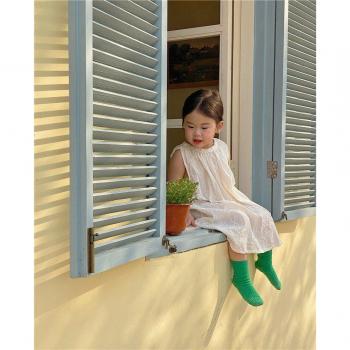 Deer Jonmi robe de saison estivale – coton brodé, sans manches, design coréen